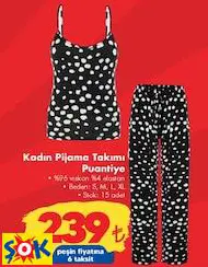 KADIN PİJAMA TAKIMI PUANTİYE KADIN PİJAMA TAKIMI PUANTİYE